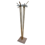 Goudkleurige Vintage Staande Kapstok In Hollywood Regency Stijl - Messing En Plexiglas thumbnail 1