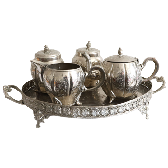 Vintage Bohemian Koffie/thee Set, Jaren '60/'70. 1