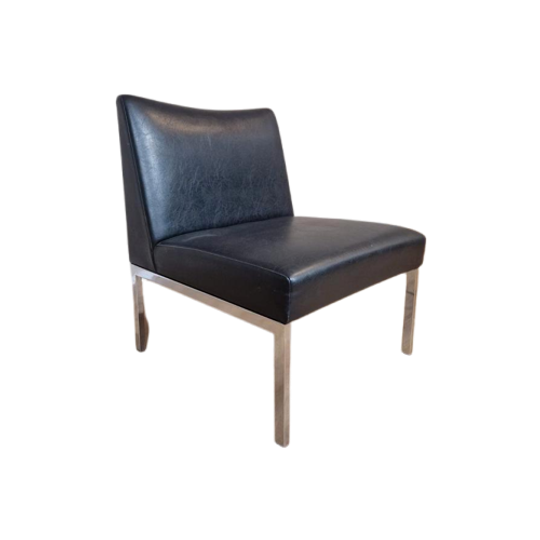 Wilkhahn Easy Chair - Vintage-Zwart - Leder - Stoel - Design 1