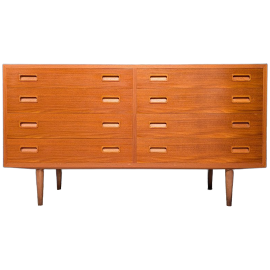 Vintage Dubbele Ladekast, Hundevad, Jaren 60 1