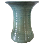 Gubbels Helden Vintage Groen Blauw Gemêleerde Trompet Vaas thumbnail 1