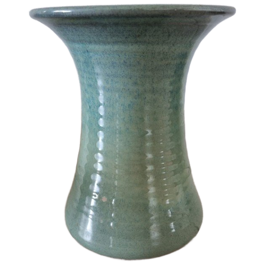 Gubbels Helden Vintage Groen Blauw Gemêleerde Trompet Vaas 1