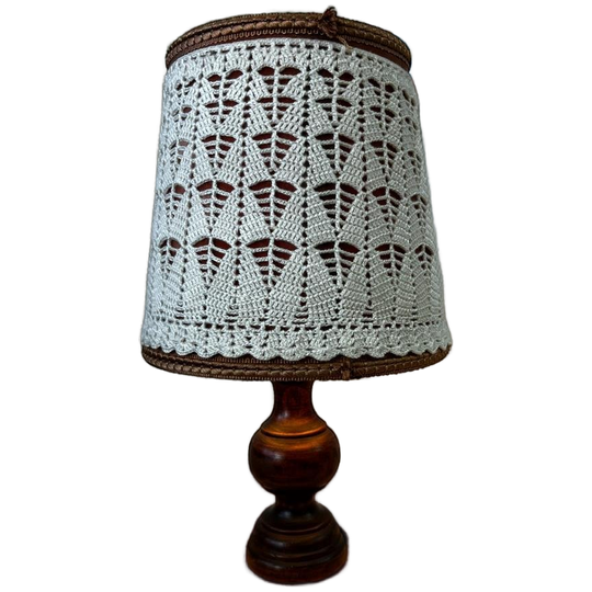 Vintage Houten Mini Tafellamp / Lampadaire 1