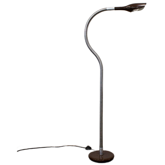 70s Staande Lamp Met Buigbare Arm En Bruine Spot 1