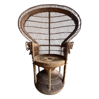 Emmanuelle Peacock Wicker Chair