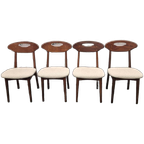 Nieuw Bekleed ! Deense Stoelen Set Van 4 Vintage Stoelen thumbnail 1