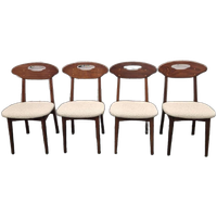 Nieuw Bekleed ! Deense Stoelen Set Van 4 Vintage Stoelen