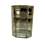 Vintage Mini Serre / Vitrine / Etagere Met Spiegelwand thumbnail 1