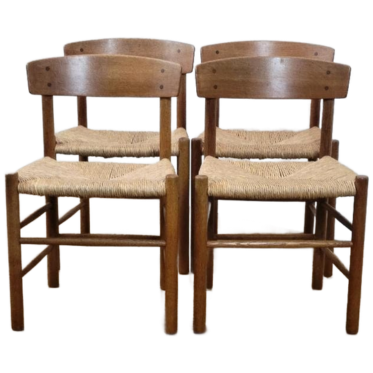 Vintage J39 Stoelen Van Børge Mogensen Voor Fdb, 1965 1