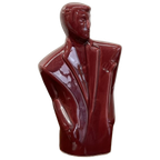 Man Torso Beeld Bordeauxrood Jaren 80 thumbnail 1