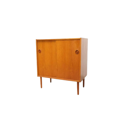 Vintage Dressoir Met Schuifdeuren Teak Deens