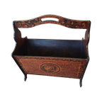 Hand Paint Decorated Magazine Holder 1960s thumbnail 1
