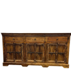 Vintage Houten Kast / Dressoir Met Ijzeren Accent thumbnail 1