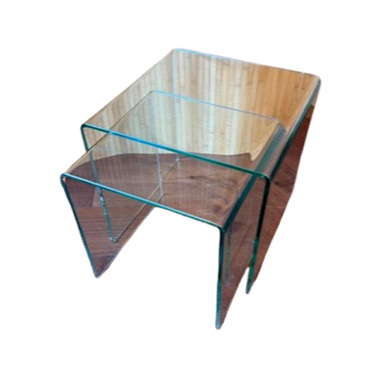 Vintage Glazen Mimiset / Nesting Tables / Salontafel 1