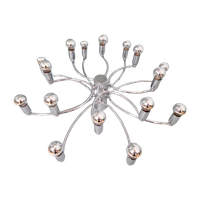 Grote Plafondlamp Van Verchroomd Metaal, Cosack Leuchten, 1970