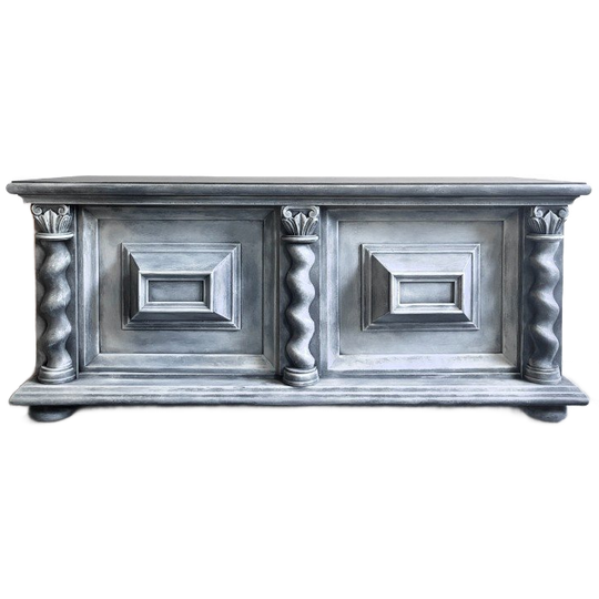 Solide Dressoir/ Tv-Kast Met Bohemian/ Industriële Look 1