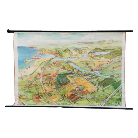 Schoolplaat Duits Landschap 1954 1