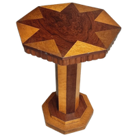 Art Deco Sidetable Plantentafel 8 Hoekig