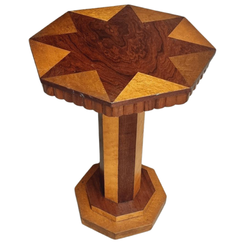 Art Deco Sidetable Plantentafel 8 Hoekig