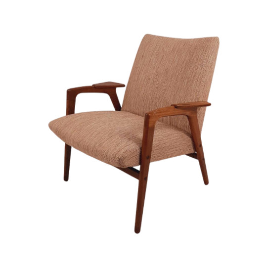 Vintage Deens Design Fauteuil, Yngve Ekstrom 1960S Teak Hout 1