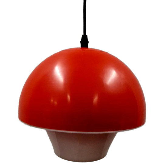 Vintage Rode Hanglamp Flowerpot Stijl Retro Hanglamp 70's 1