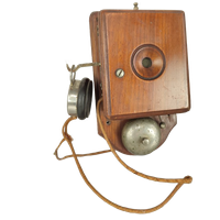 Antieke Houten Wandtelefoon