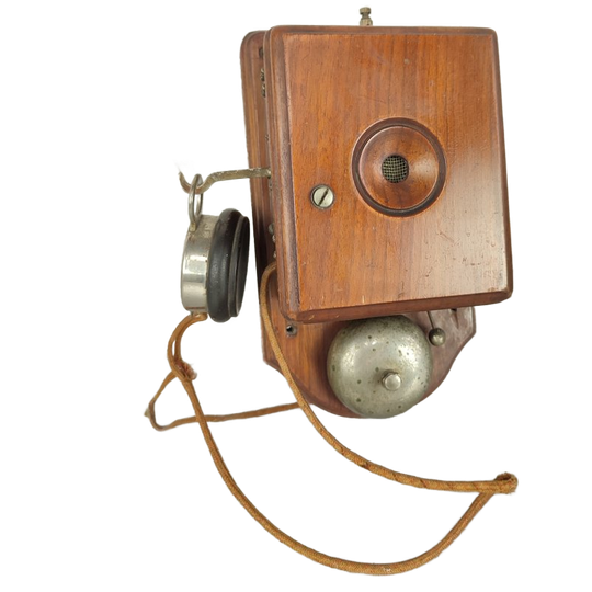 Antieke Houten Wandtelefoon 1