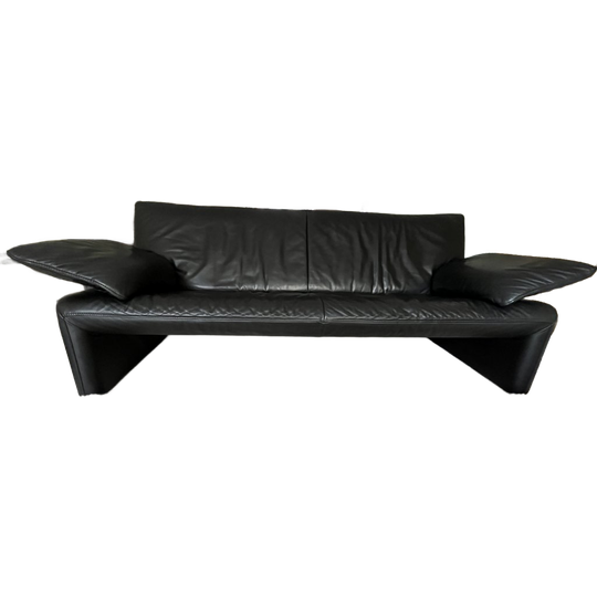 Bank Jori Linea Jr8700, 2,5-zits, Zwart Leer 1