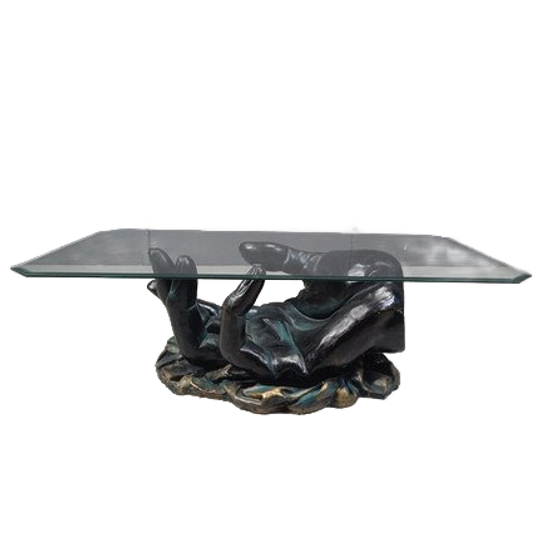 Vintage Hand Shaped Coffee Table, 1980s 1