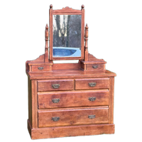 Houten Antieke Kaptafel Met Spiegel