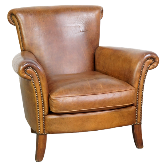 Comfortabele En Charmante Schapenleren Armchair/ Fauteuil 1