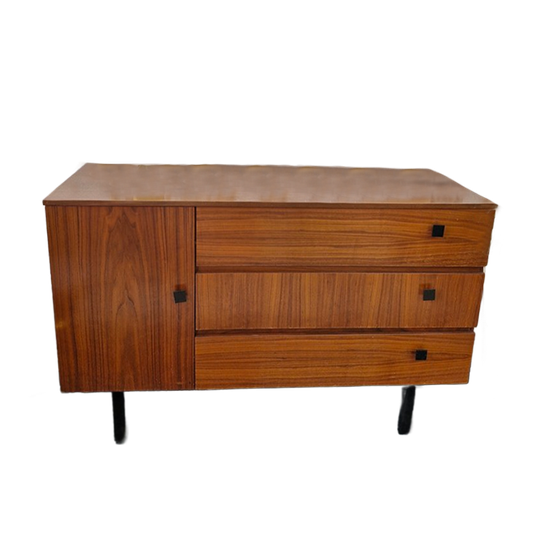 Vintage Kastje / Klepkastje Zwarte Greepjes En Pootjes 1