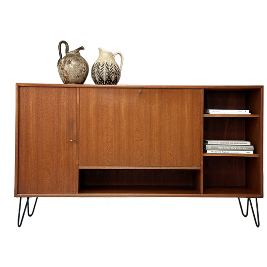 Vintage Houten Dressoir / Highboard 1