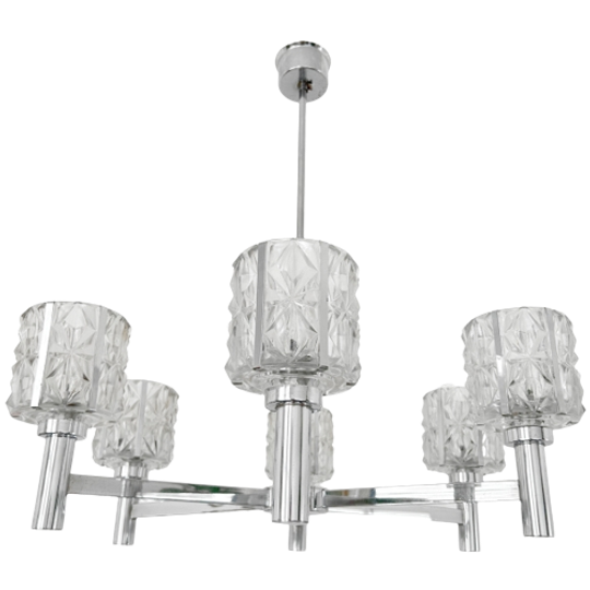 Mid-century Modern Kroonlucher Kaiser Leuchten 1970’s 1