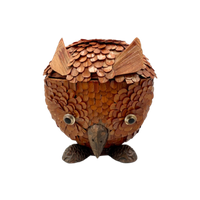 Vintage Mandje Uil Bamboe