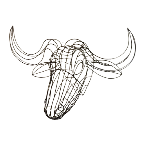 3D Metalen Stier, Draad Kunst, Wanddecoratie