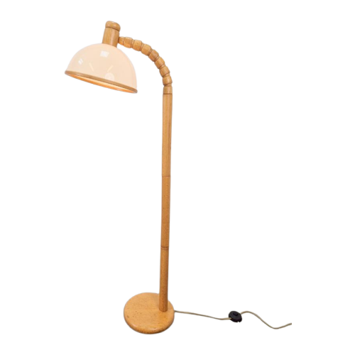 Vintage Steinhauer Scandinavisch Pin Houten Vloerlamp ’70