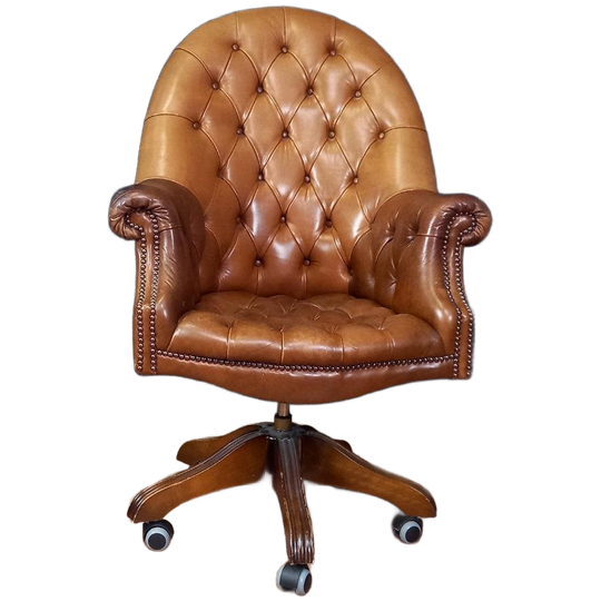 Vintage Chesterfield Bureaustoel 1