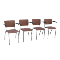 Vintage Buisframestoelen Met Bakelieten Armleggers (4)