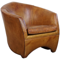 Geweldige, Unieke Vintage Schapenleren Design Fauteuil Van Bart van Bekhoven