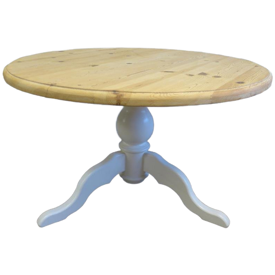 Prachtige Witte Landelijke Ronde Eettafel 120 Cm 1