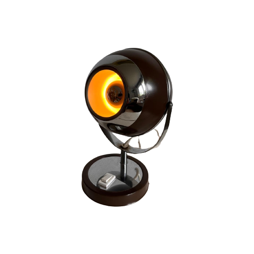 Bruine Vintage Eyeball Lamp, Jaren 70. Space Age Design