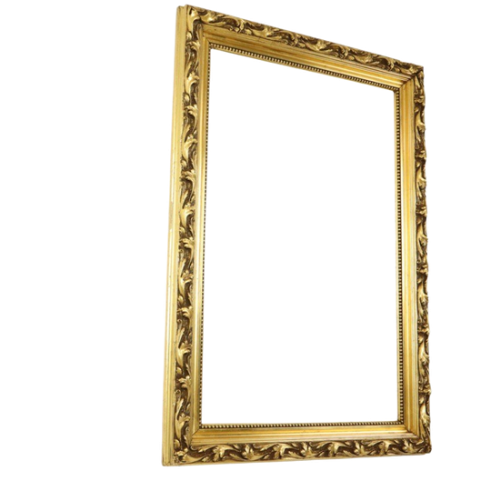 Antieke Grenenhouten Barok Stijl Lijst Schilderij Bladgoud 101cm 1