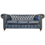 Chesterfield Ingleton 3-zits - Antiek Blauw thumbnail 1
