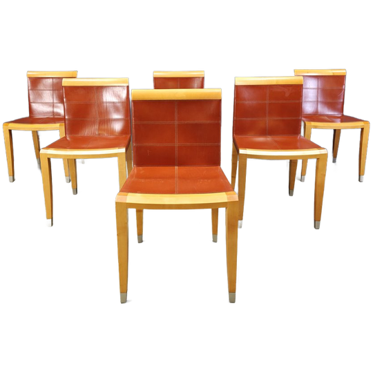 Aro Dining Chairs By Chi Wing Lo Chairs For Giorgetti, Italy - Set Of 6 1