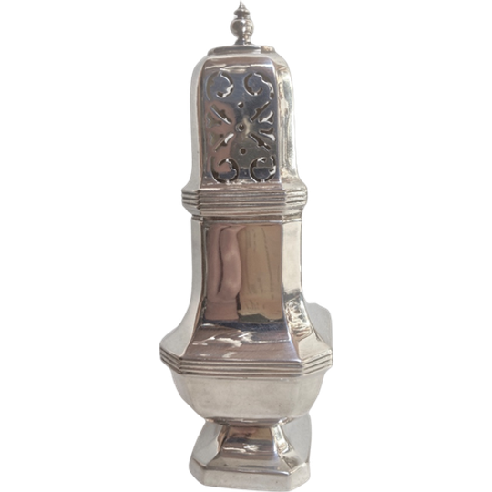Mooie Verzilverde Engelse Strooier, 18 Cm Hoog, Reliving 1