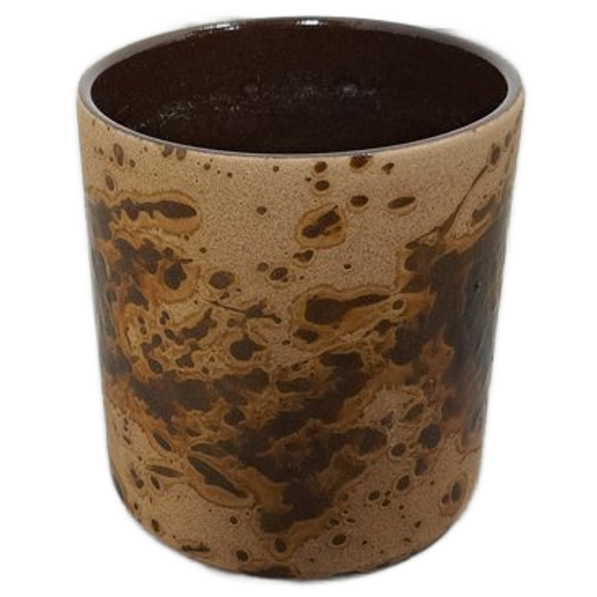 Keramiek Bloempot Bruin West Germany 1