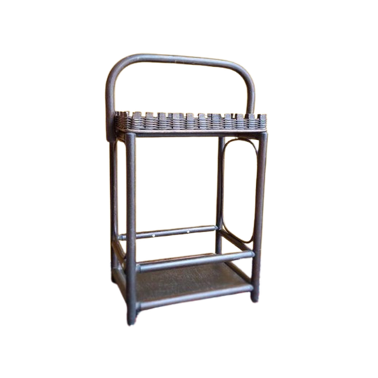 Vintage Rotan Manou Etagère, Bijzettafeltje, Dienblad 1