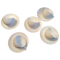 5 X Kop En Schotels Van Villeroy & Boch In Wit Nieuw