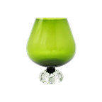 Aseda Groen Glazen Glas Kom Op Voet thumbnail 1